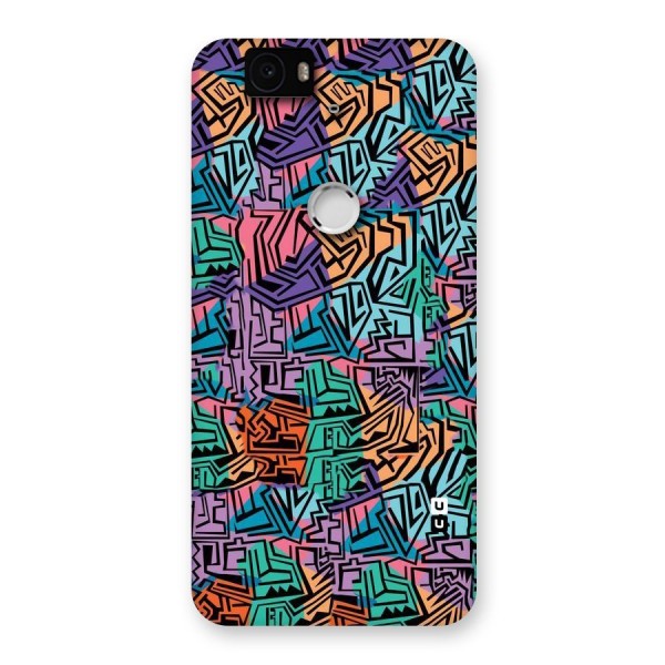 Abstract Lining Colors Back Case for Google Nexus-6P