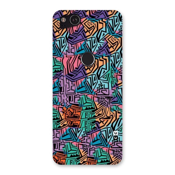 Abstract Lining Colors Back Case for Google Pixel 2