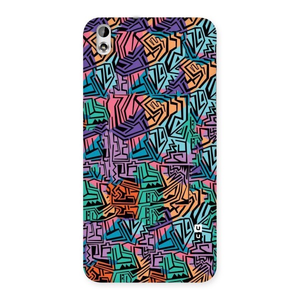 Abstract Lining Colors Back Case for HTC Desire 816