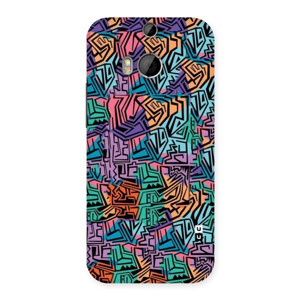 Abstract Lining Colors Back Case for HTC One M8