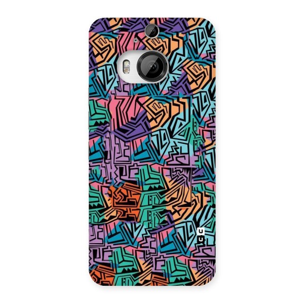 Abstract Lining Colors Back Case for HTC One M9 Plus