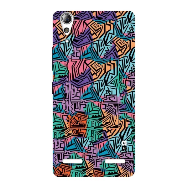 Abstract Lining Colors Back Case for Lenovo A6000