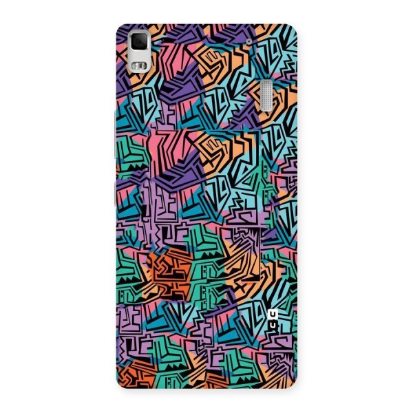 Abstract Lining Colors Back Case for Lenovo A7000