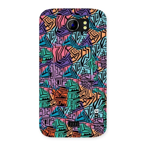 Abstract Lining Colors Back Case for Micromax Canvas 2 A110