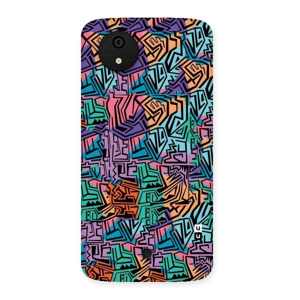 Abstract Lining Colors Back Case for Micromax Canvas A1