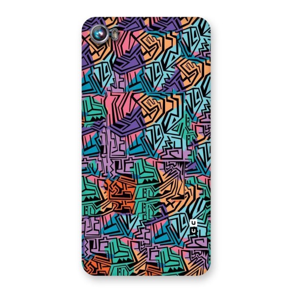 Abstract Lining Colors Back Case for Micromax Canvas Fire 4 A107