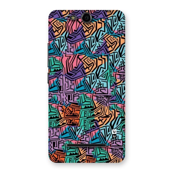Abstract Lining Colors Back Case for Micromax Canvas Juice 3 Q392