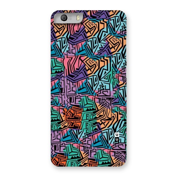 Abstract Lining Colors Back Case for Micromax Canvas Knight 2