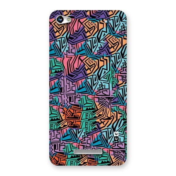 Abstract Lining Colors Back Case for Micromax Hue 2