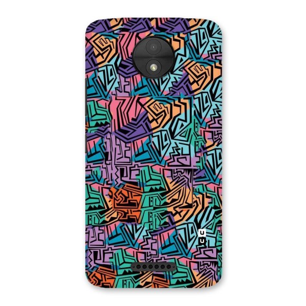 Abstract Lining Colors Back Case for Moto C