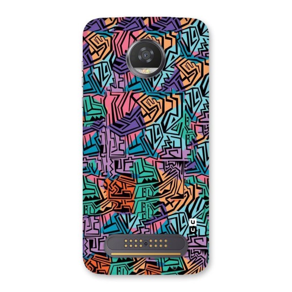 Abstract Lining Colors Back Case for Moto Z2 Play