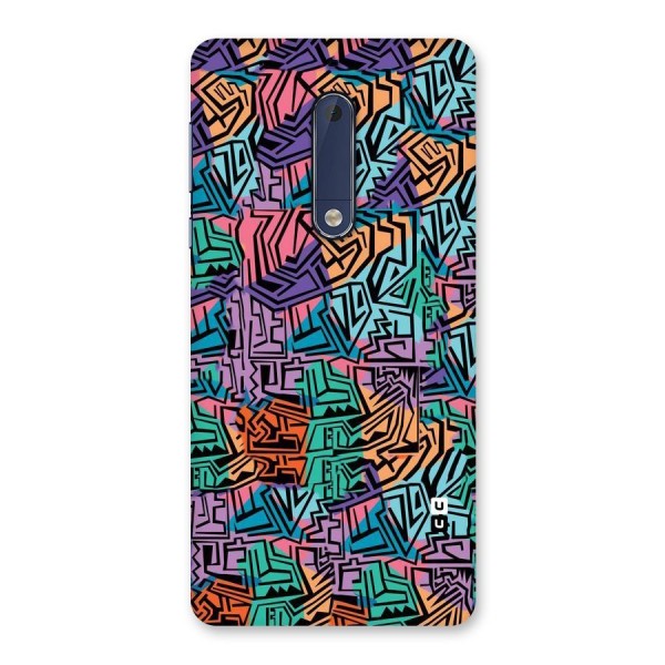 Abstract Lining Colors Back Case for Nokia 5