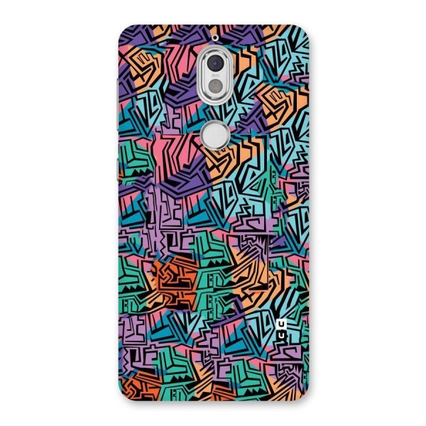 Abstract Lining Colors Back Case for Nokia 7
