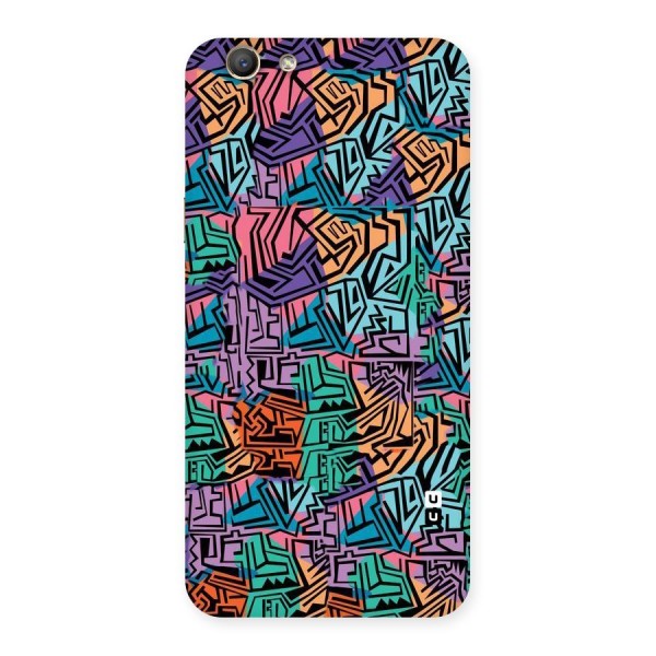 Abstract Lining Colors Back Case for Oppo F1s