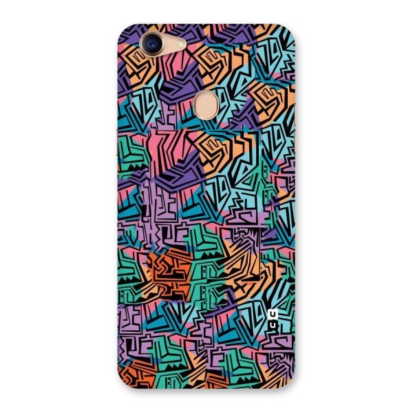 Abstract Lining Colors Back Case for Oppo F5