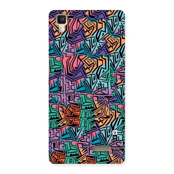 Abstract Lining Colors Back Case for Oppo R7