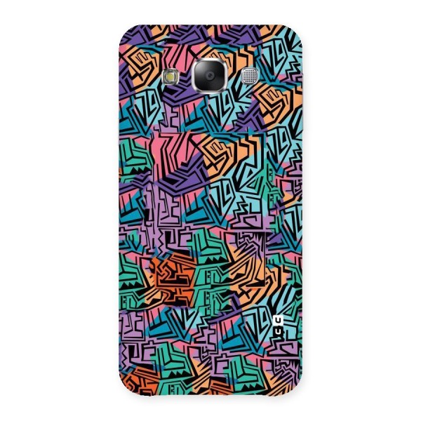 Abstract Lining Colors Back Case for Samsung Galaxy E5