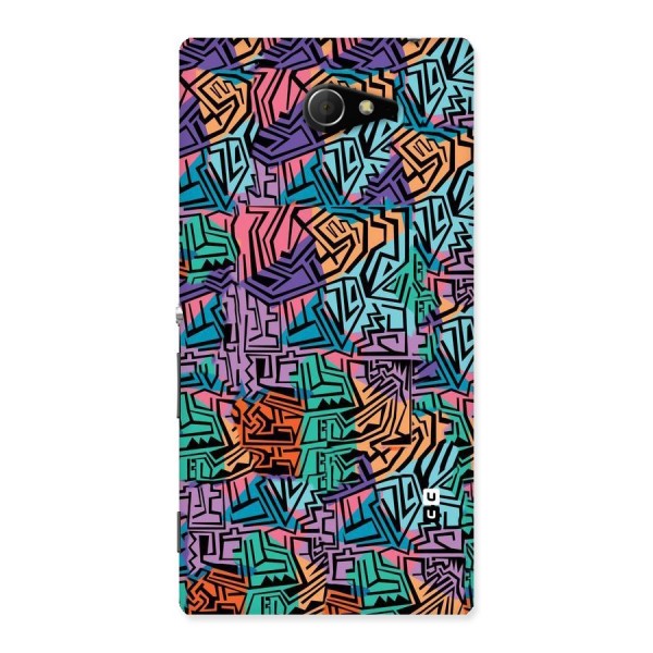 Abstract Lining Colors Back Case for Sony Xperia M2