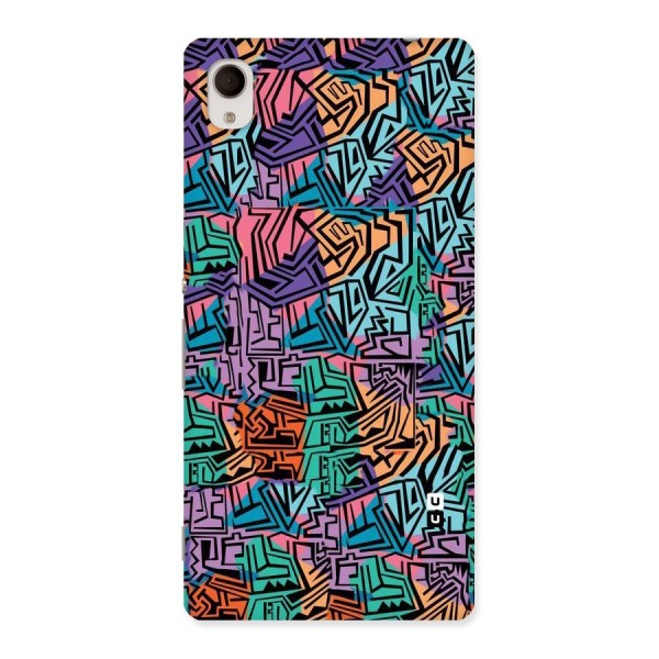 Abstract Lining Colors Back Case for Sony Xperia M4