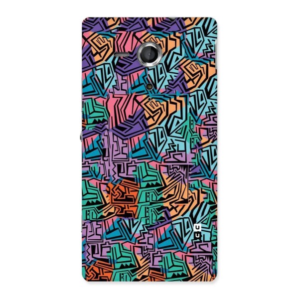 Abstract Lining Colors Back Case for Sony Xperia SP