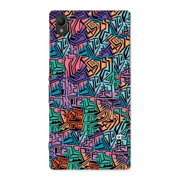 Abstract Lining Colors Back Case for Sony Xperia Z1