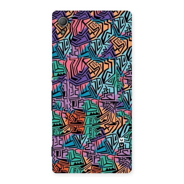 Abstract Lining Colors Back Case for Xperia Z4