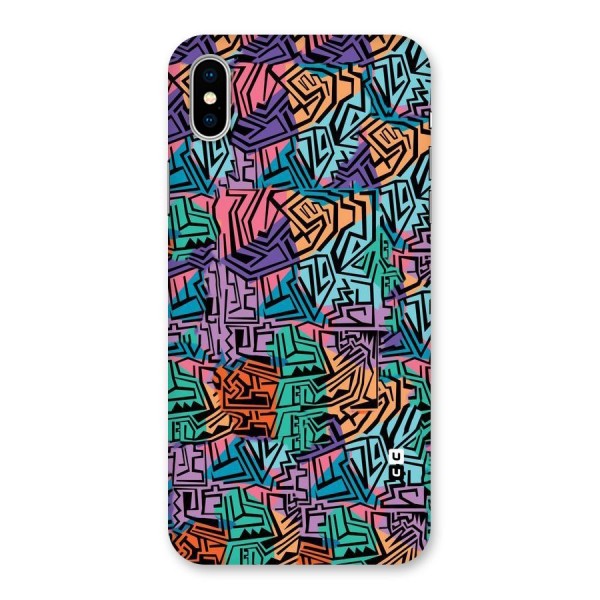 Abstract Lining Colors Back Case for iPhone X