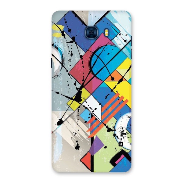 Abstract Paint Shape Back Case for Galaxy C7 Pro