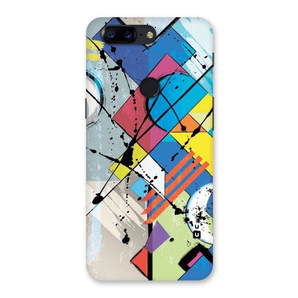 Abstract Paint Shape Back Case for OnePlus 5T