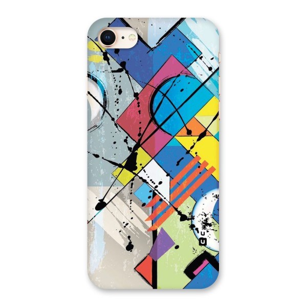 Abstract Paint Shape Back Case for iPhone 8