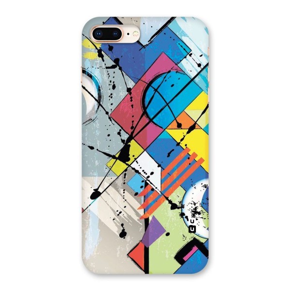Abstract Paint Shape Back Case for iPhone 8 Plus