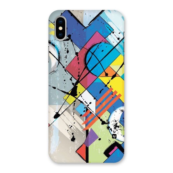 Abstract Paint Shape Back Case for iPhone X