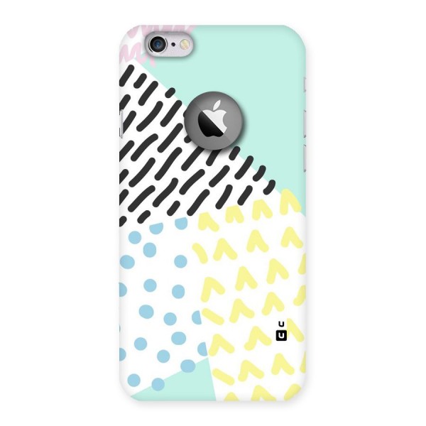 Abstract Pastel Back Case for iPhone 6 Logo Cut