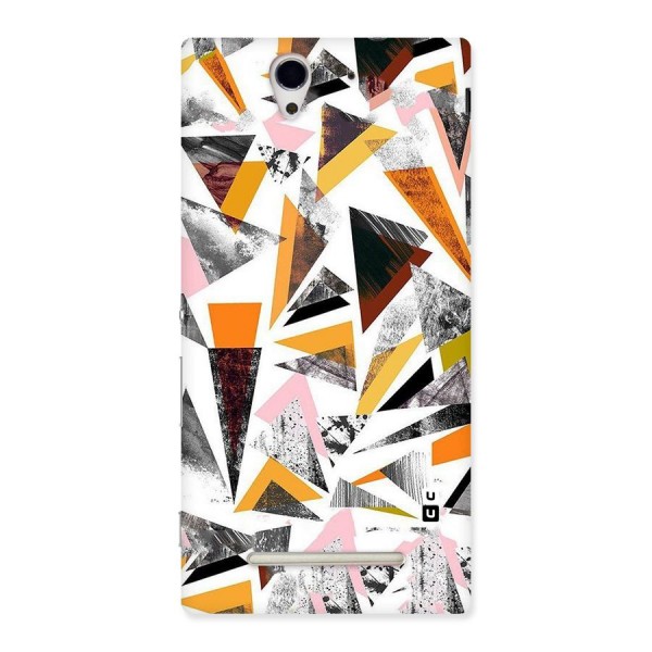 Abstract Sketchy Triangles Back Case for Sony Xperia C3