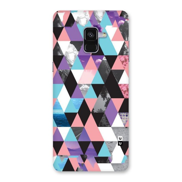 Abstract Splash Triangles Back Case for Galaxy A8 Plus