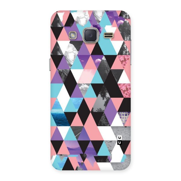 Abstract Splash Triangles Back Case for Galaxy J2