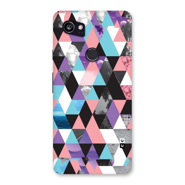 Abstract Splash Triangles Back Case for Google Pixel 2 XL