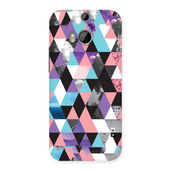 Abstract Splash Triangles Back Case for HTC One M8