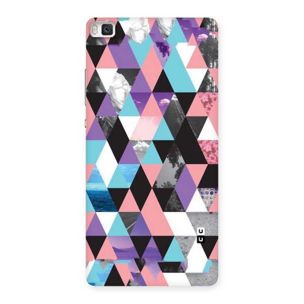 Abstract Splash Triangles Back Case for Huawei P8
