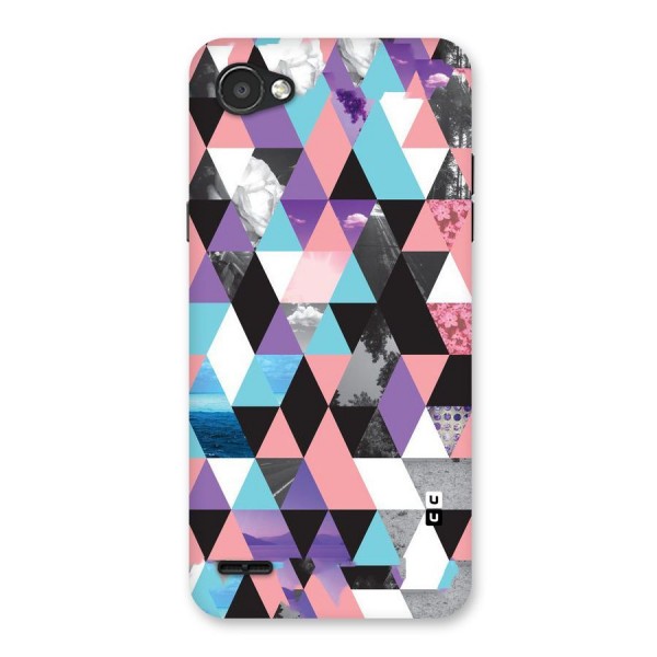Abstract Splash Triangles Back Case for LG Q6