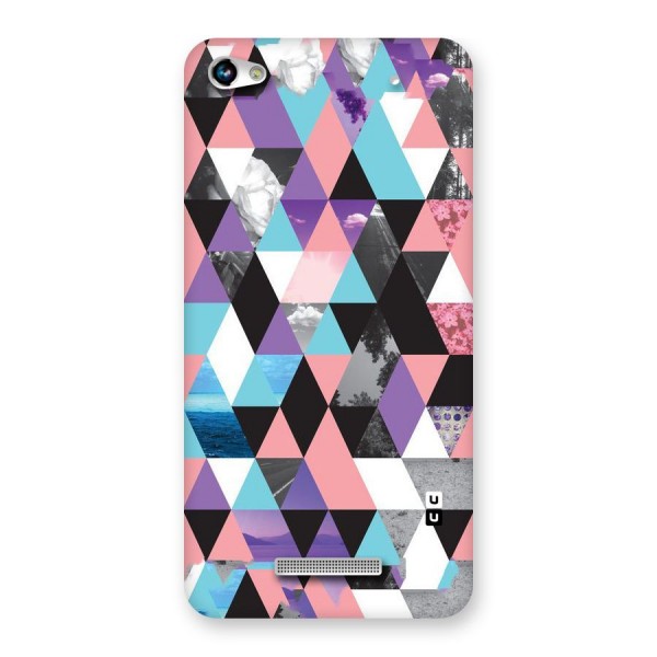 Abstract Splash Triangles Back Case for Micromax Hue 2