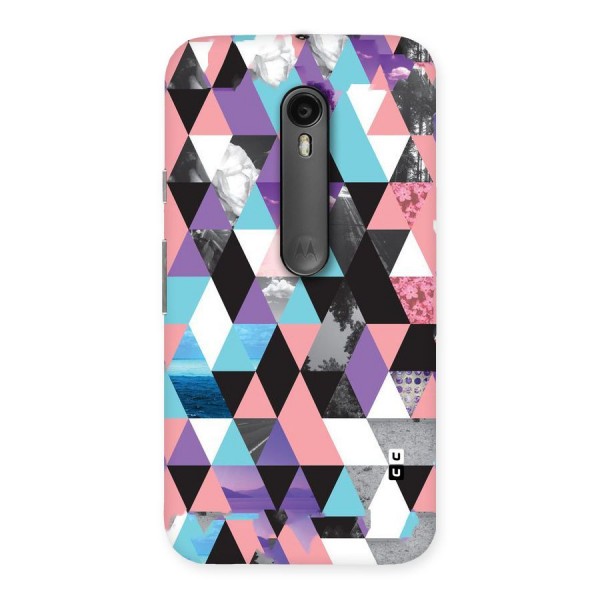 Abstract Splash Triangles Back Case for Moto G Turbo