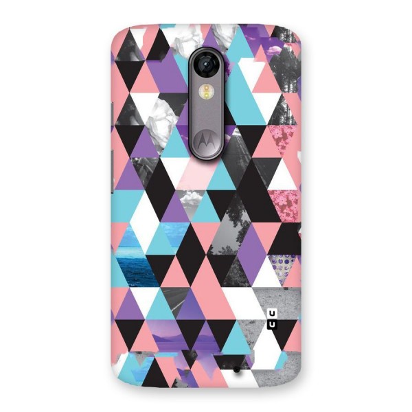 Abstract Splash Triangles Back Case for Moto X Force