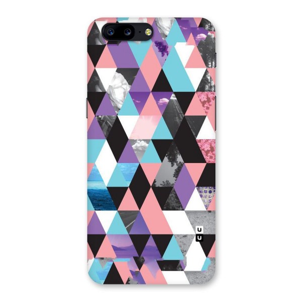 Abstract Splash Triangles Back Case for OnePlus 5