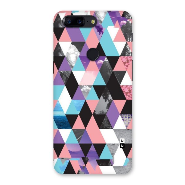 Abstract Splash Triangles Back Case for OnePlus 5T