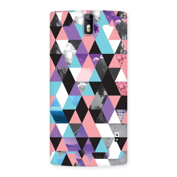 Abstract Splash Triangles Back Case for One Plus One