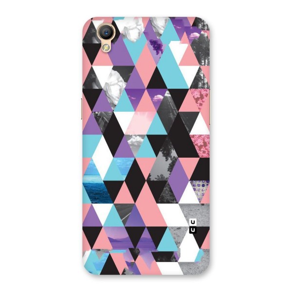 Abstract Splash Triangles Back Case for Oppo A37