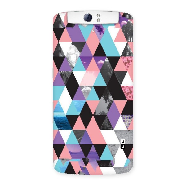 Abstract Splash Triangles Back Case for Oppo N1