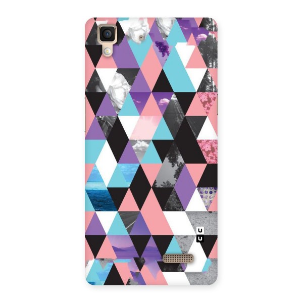Abstract Splash Triangles Back Case for Oppo R7