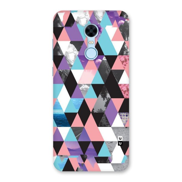 Abstract Splash Triangles Back Case for Redmi Note 5